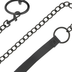 Darkness - Collier Noir Avec Chaîne